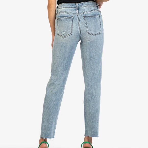 Reese Ankle Straight Raw Hem Jeans, Kut From The Kloth, BNWT - Picture 2 of 4